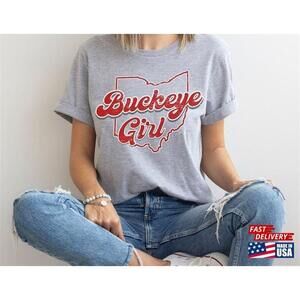 Ohio Buckeye State Shirt Girl Tshirt Classic Tshirt
